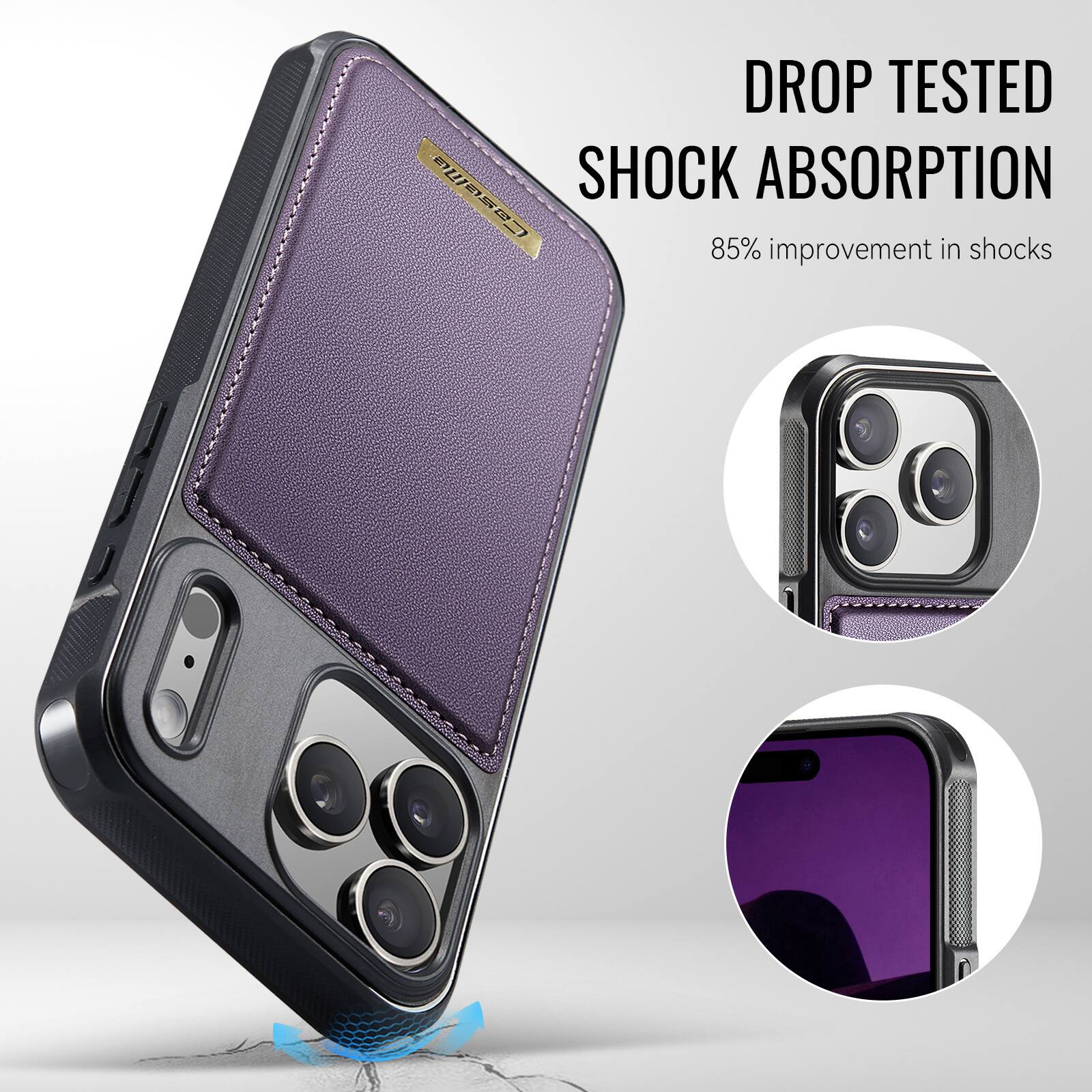 DROP TESTED  
SHOCK ABSORPTION  
85% improvement in shocks