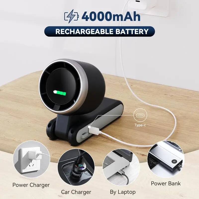 4000mAh RECHARGEABLE BATTERY

- Power Charger
- Car Charger
- By Laptop
- Power Bank

Type-c