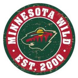 Mustang Drinkware - Minnesota Wild 22'' Vintage Wall Sign - Multicolor