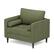 Alt View 6. U-HOMY - Velvet Accent Chair with Pillows – Plush Sofa Chair for Living Room, Bedroom & Office, Tufted Comfy Reading Chair - Green.