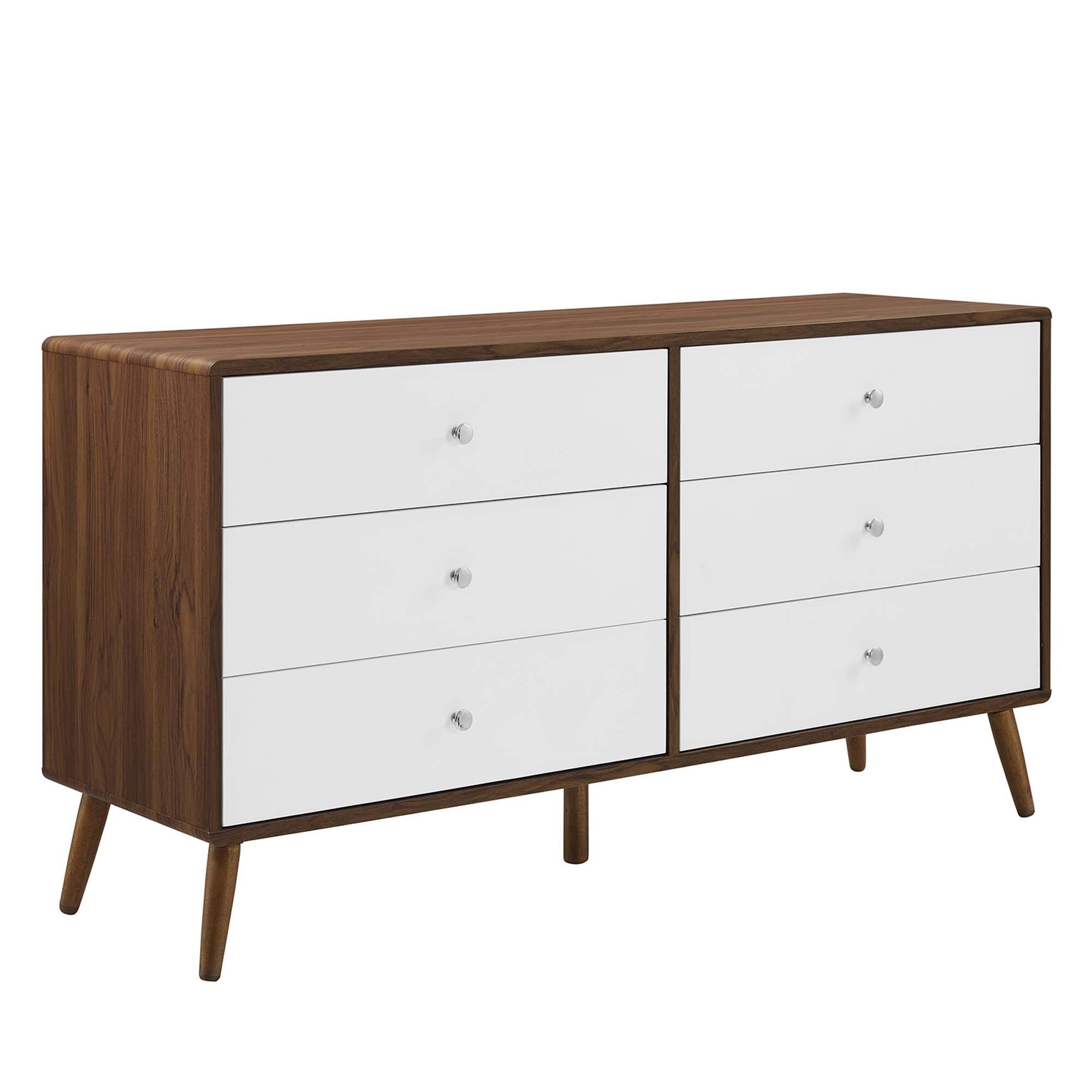 Angle. Modway - Transmit 60" Dresser by Modway - Walnut White.