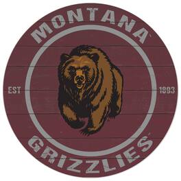 Jardine - Montana Grizzlies 20'' x 20'' Indoor/Outdoor Circle Sign - Maroon