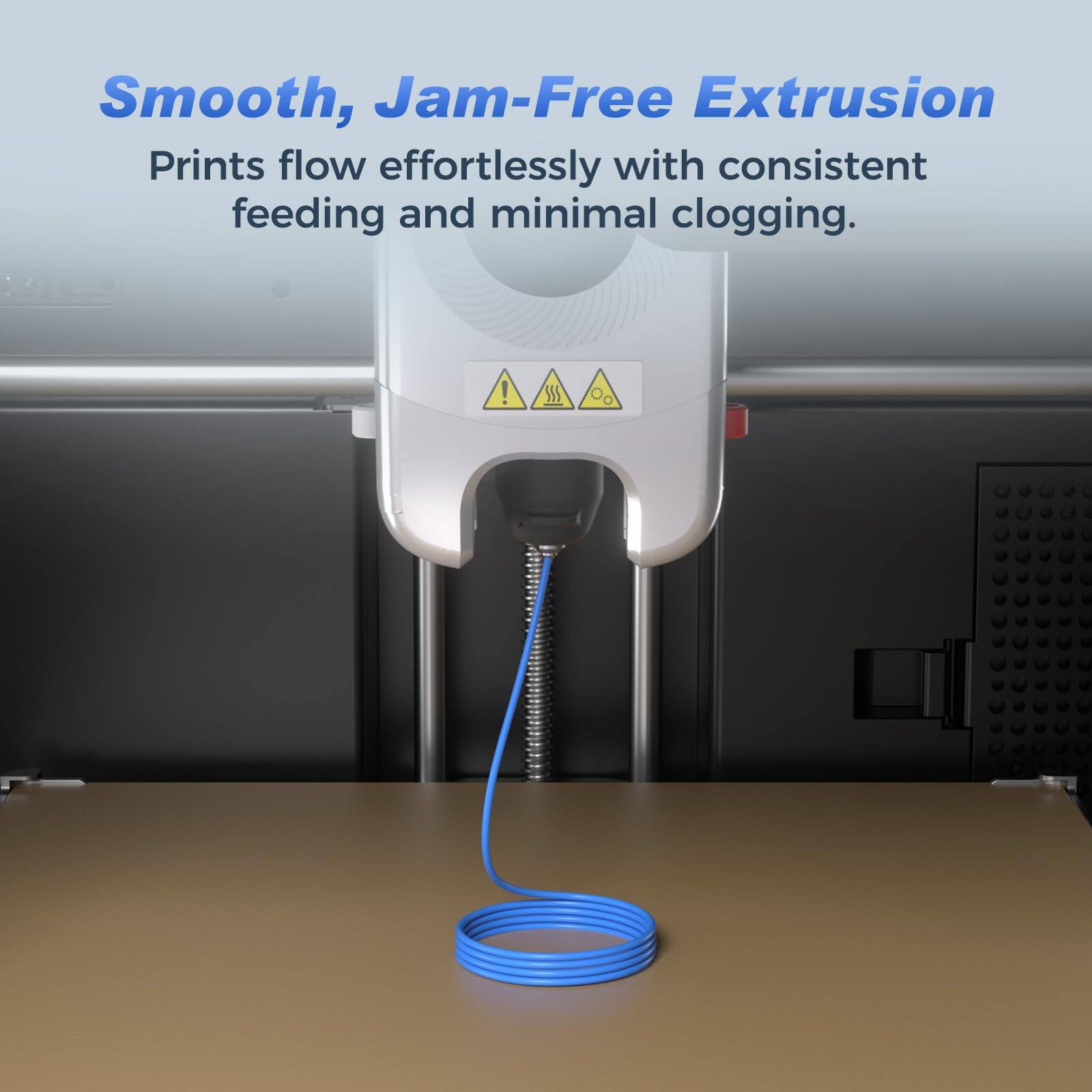 Smooth, Jam-Free Extrusion  
Prints flow effortlessly with consistent feeding and minimal clogging.