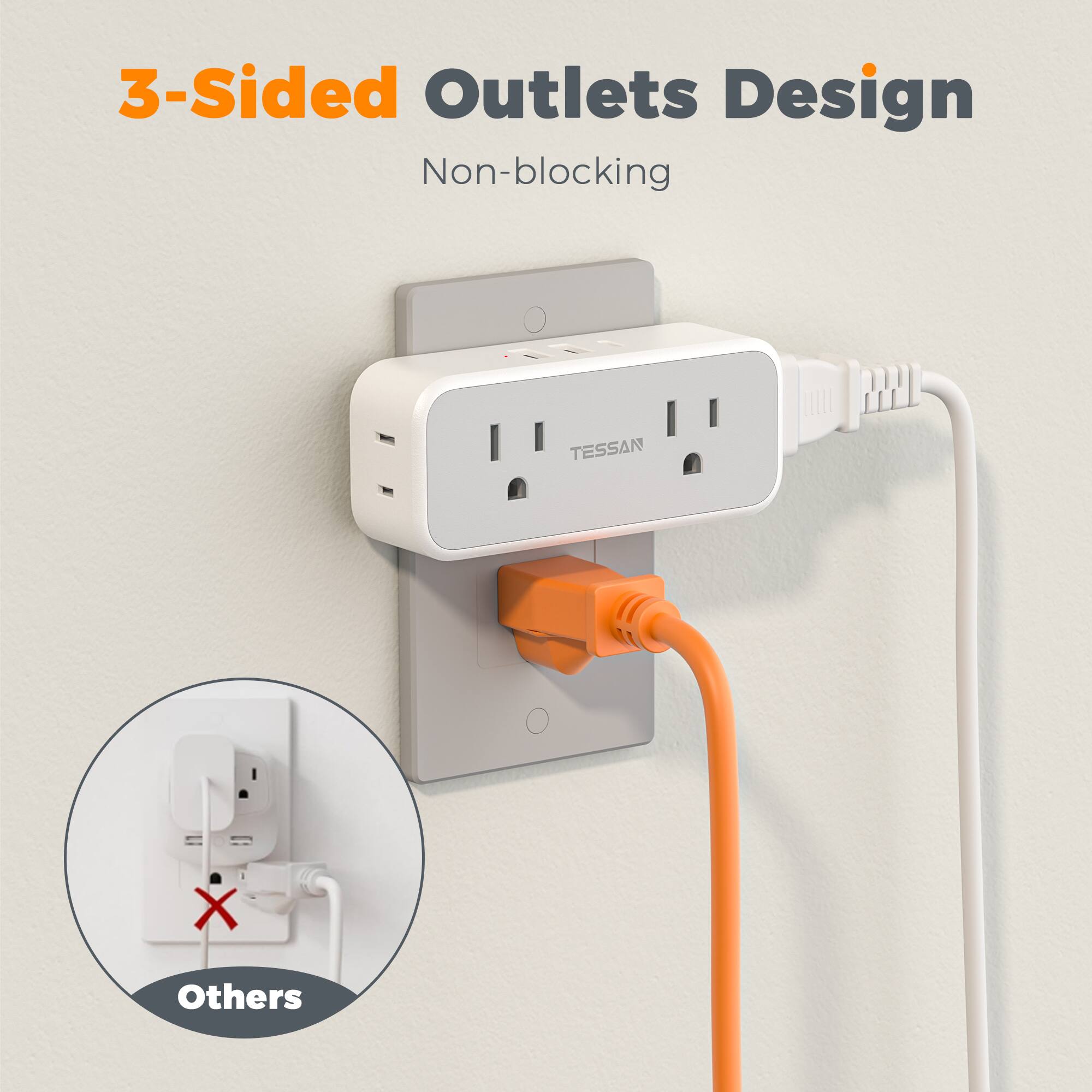 3-Sided Outlets Design Non-blocking

TESSAN

Others