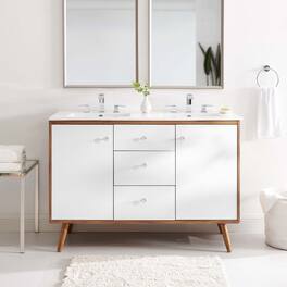 Modway - Transmit Bathroom Vanity Basin Included - Walnut White