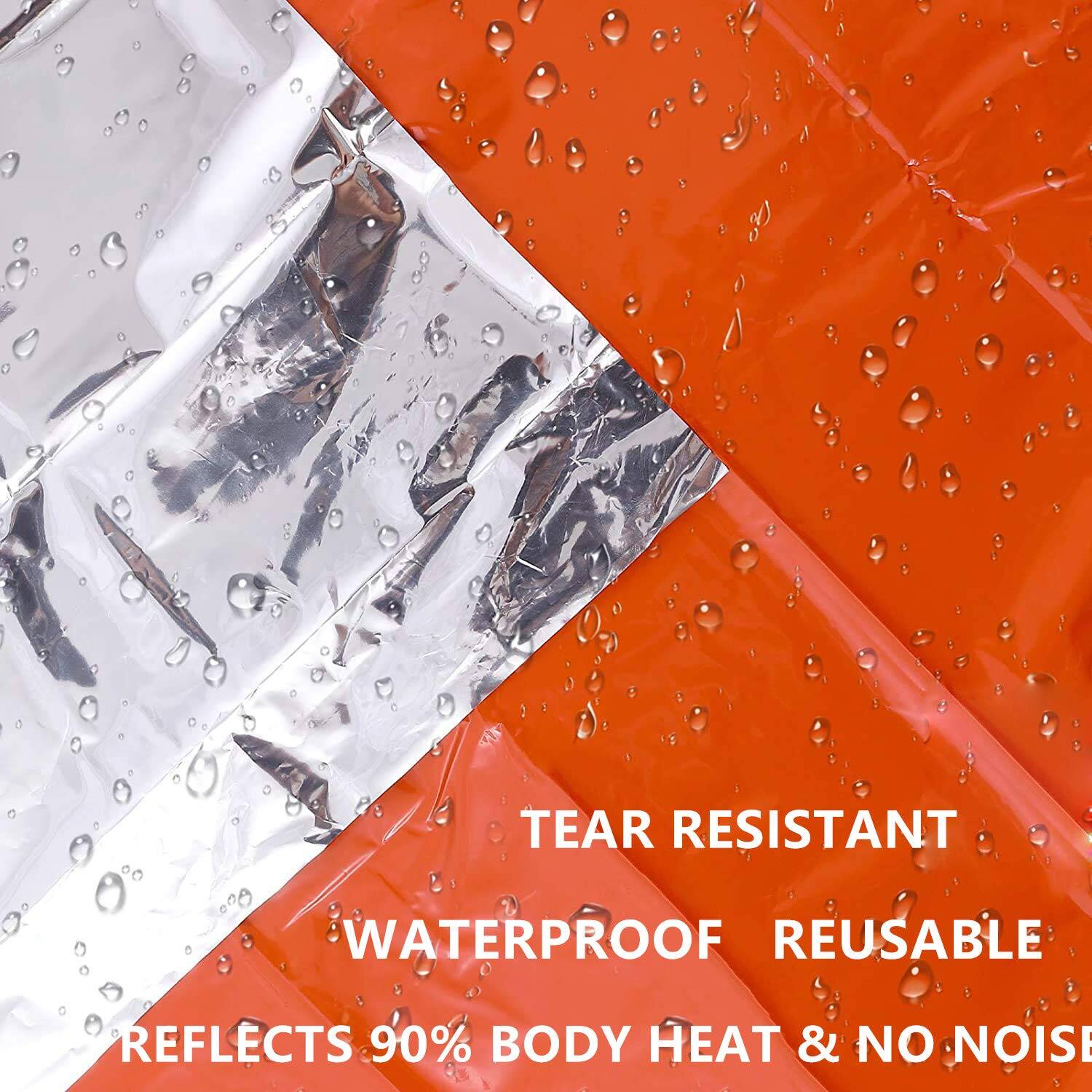 TEAR RESISTANT  
WATERPROOF  
REUSABLE  
REFLECTS 90% BODY HEAT & NO NOISE