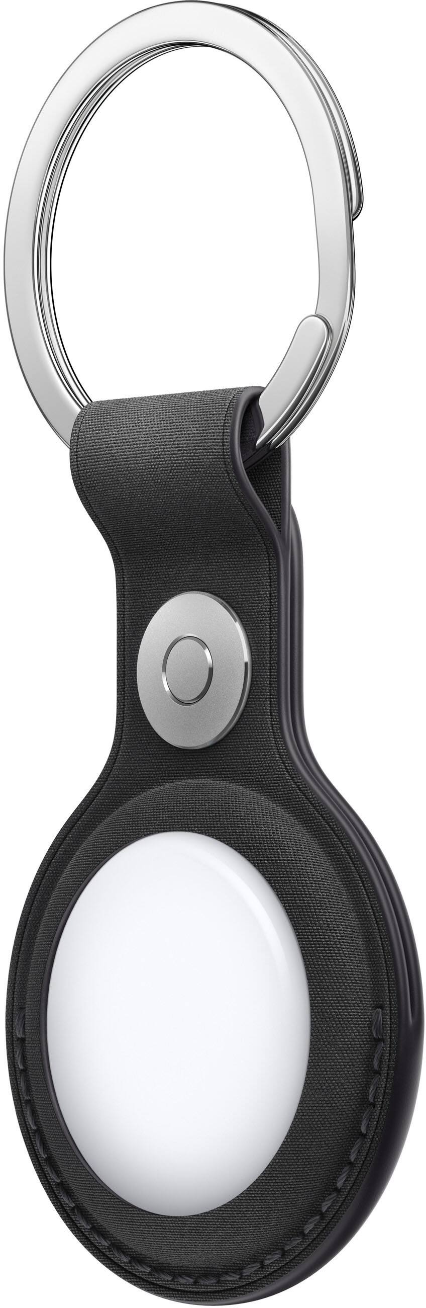Alt View 1. Apple - AirTag FineWoven Key Ring (2026) - Black.
