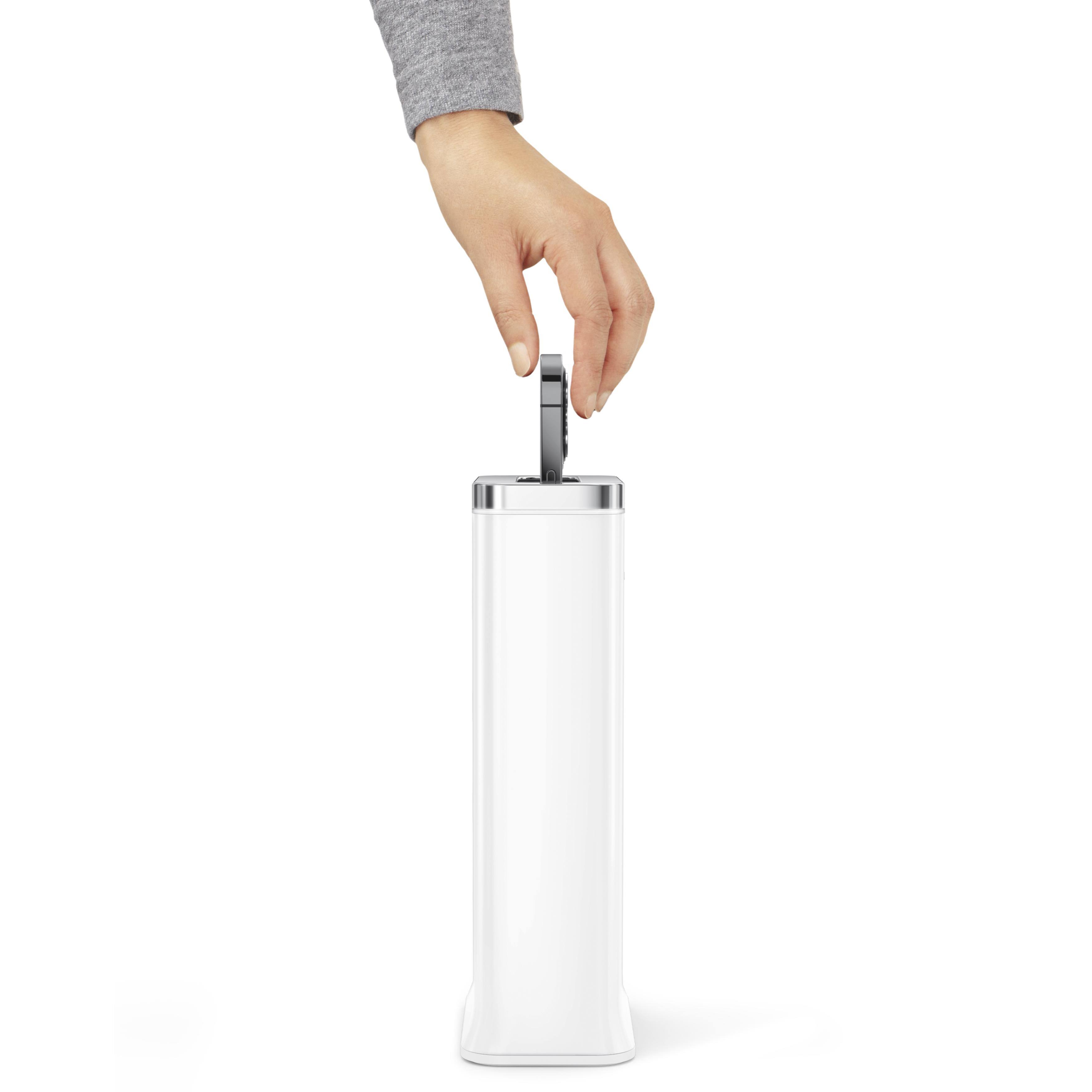 Alt View 1. simplehuman - Cleanstation Phone Sanitizer with UV-C Light - White Stainless Steel.