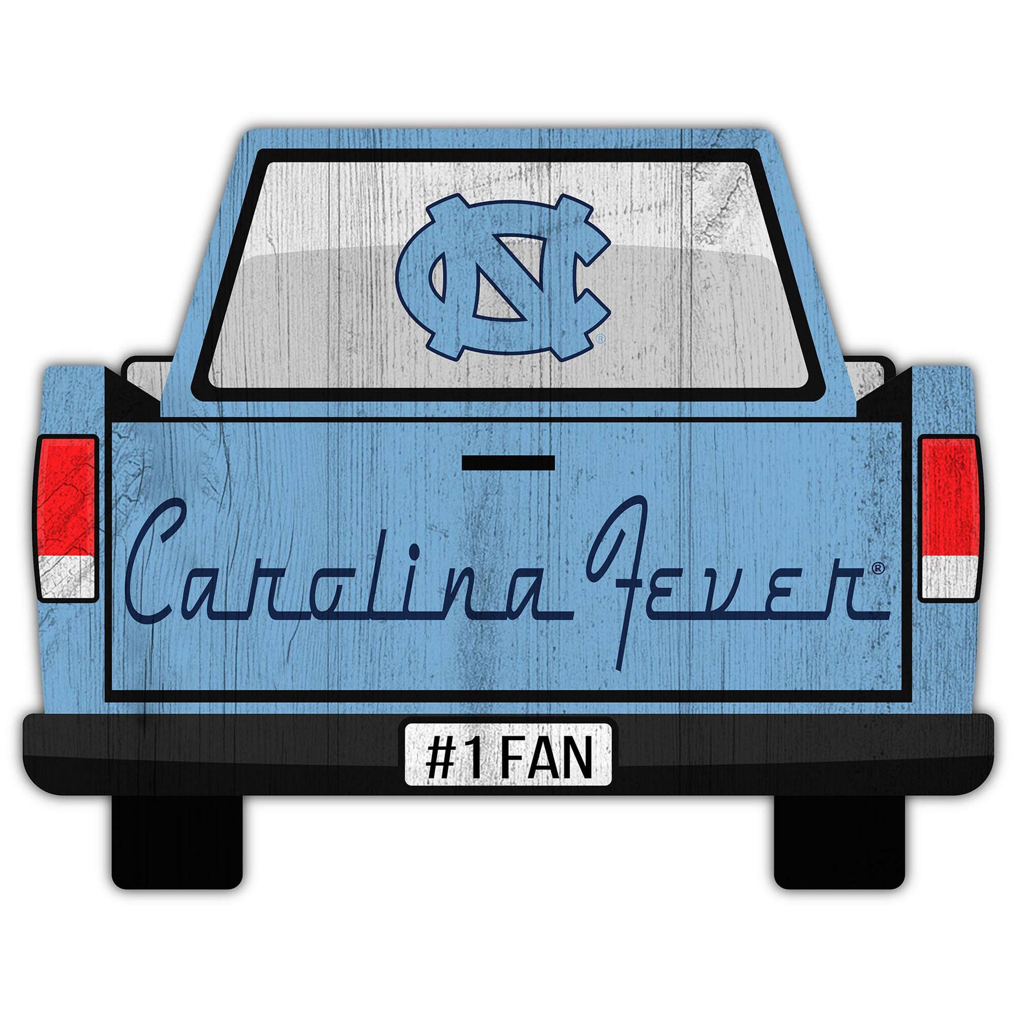 North Carolina Tar Heels 12'' x 12'' Truck Back D-cor