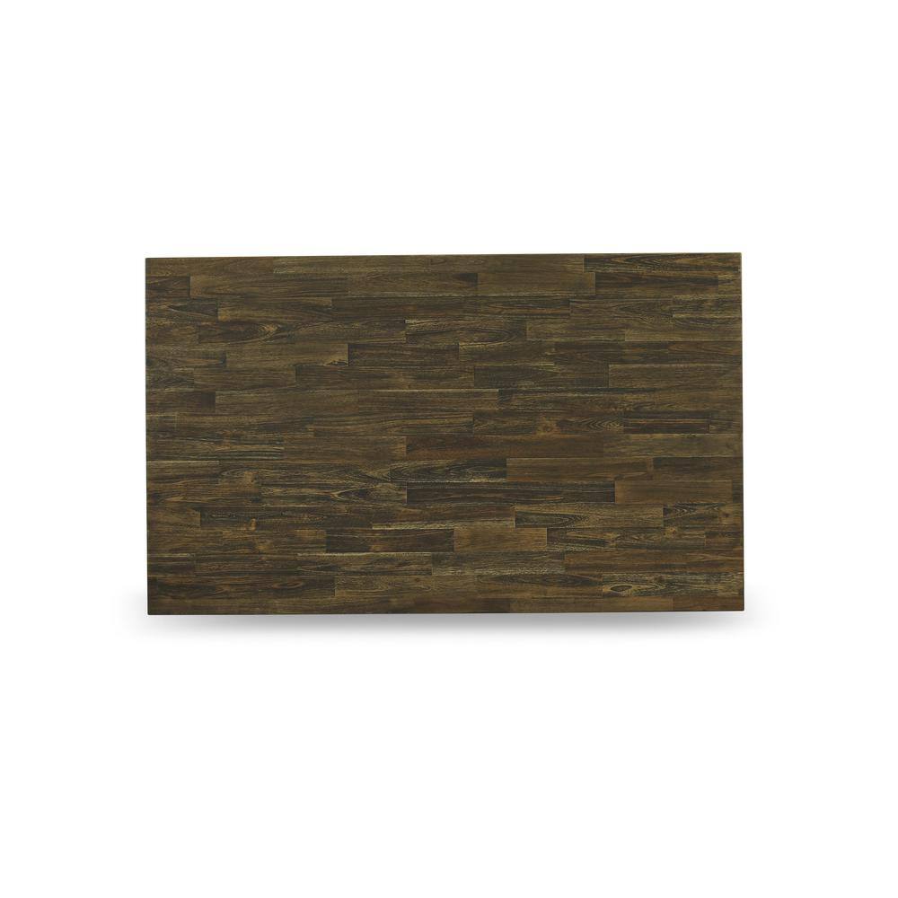 Angle. East West Furniture - East West Furniture V-Style Kitchen Dining Rectangle Wooden Table Top with Stylish Legs - Brown.