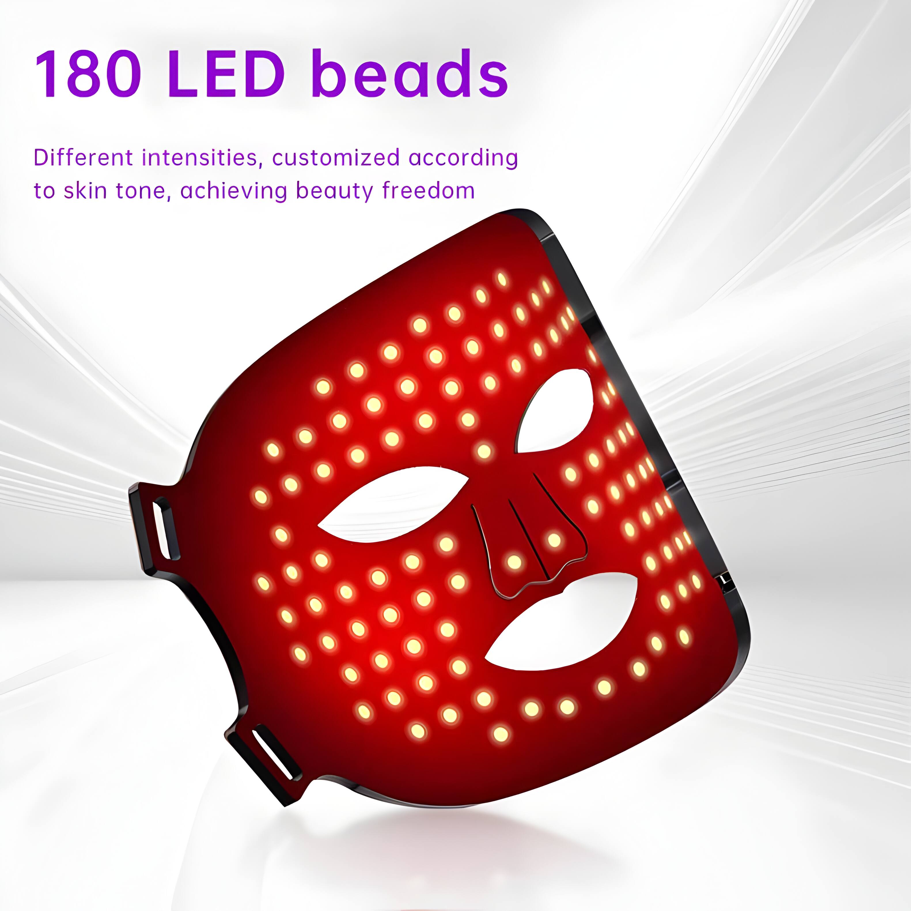 180 LED beads

Different intensities, customized according to skin tone, achieving beauty freedom