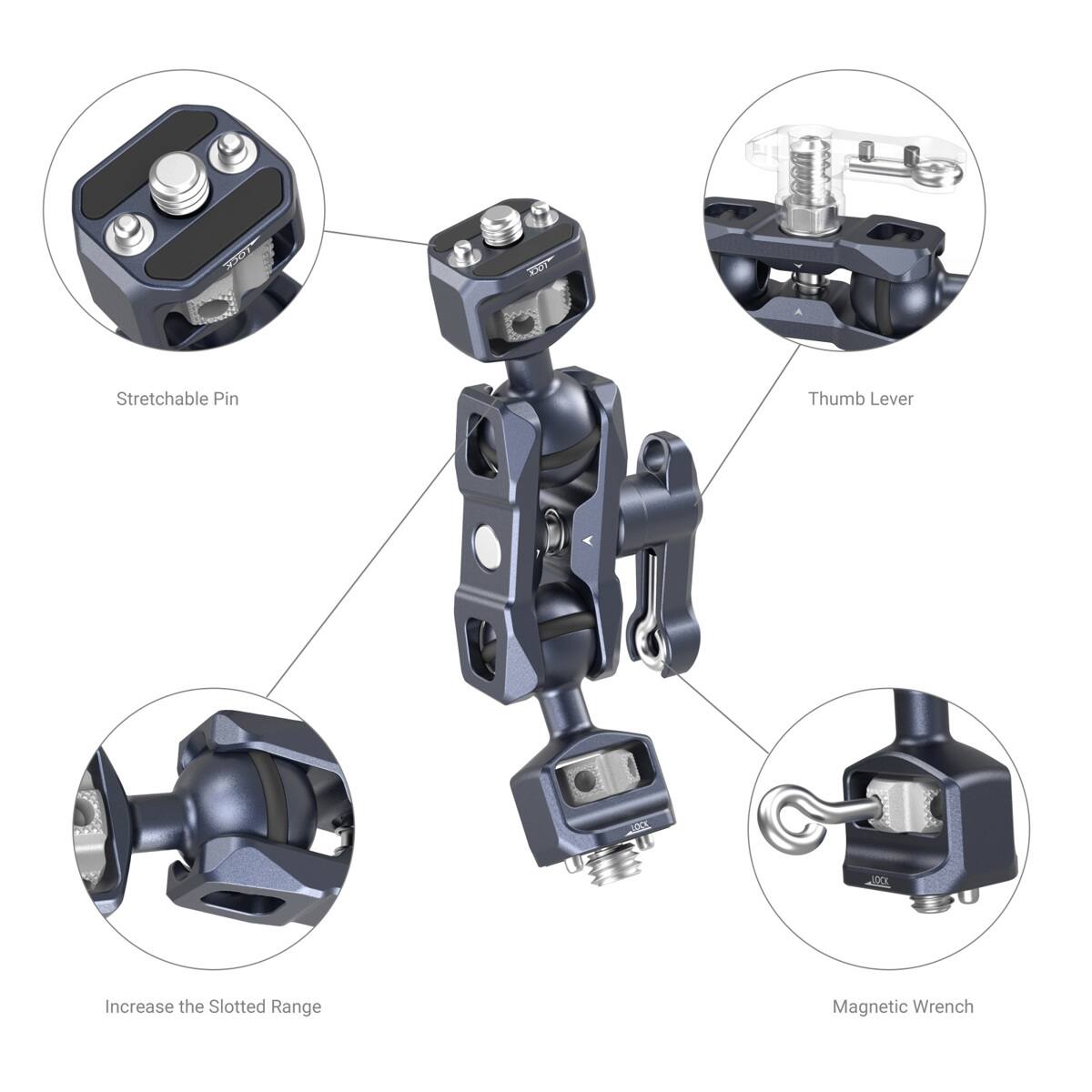 TOCK O Stretchable Pin Thumb Lever DAL JOSE Increase the Slotted Range Magnetic Wrench