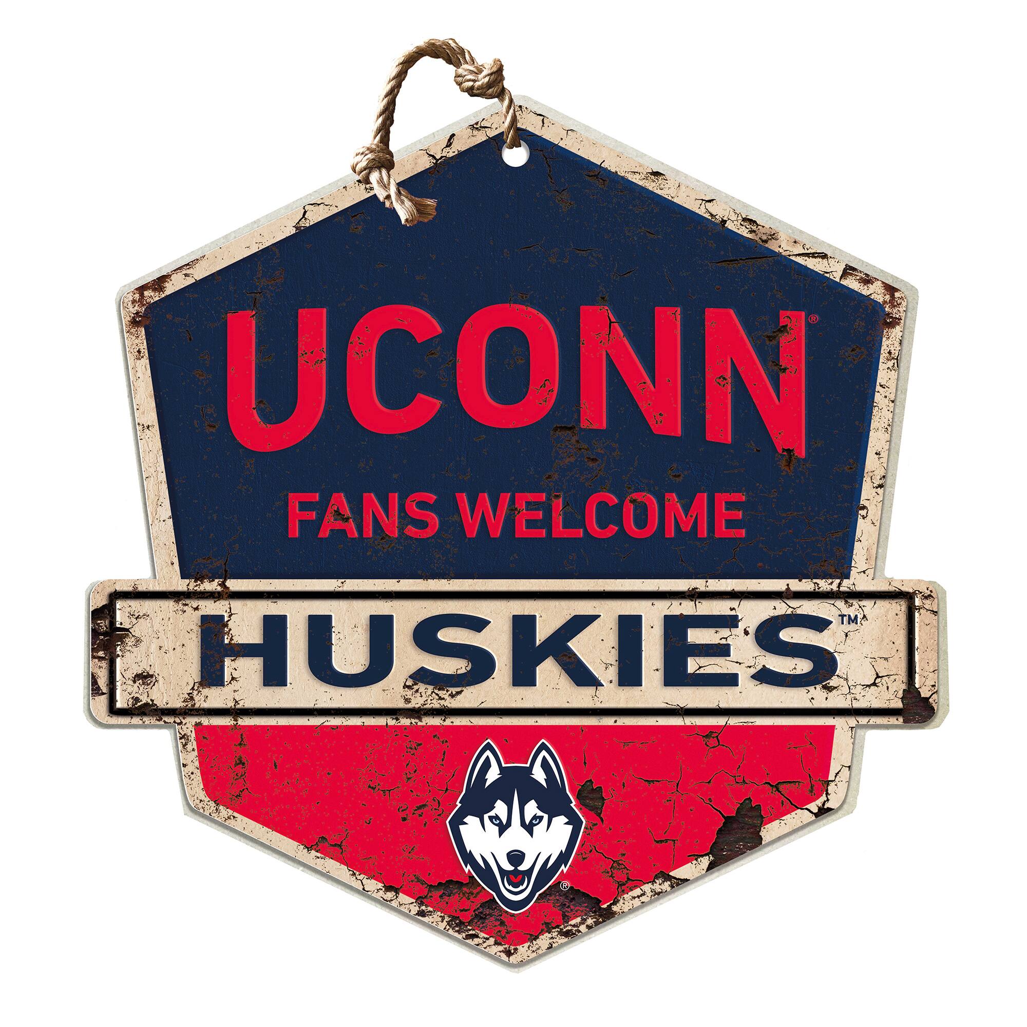 UConn Huskies Fans Welcome Sign