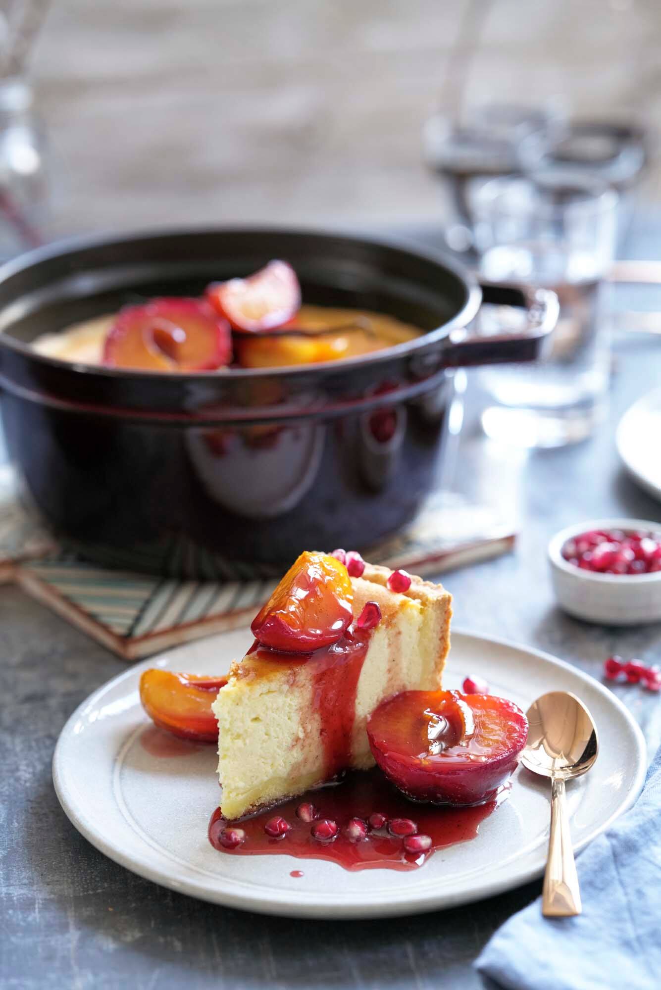 Alt View 4. Staub - Staub Cast Iron 2.75-qt Round Cocotte - Grenadine - Grenadine.