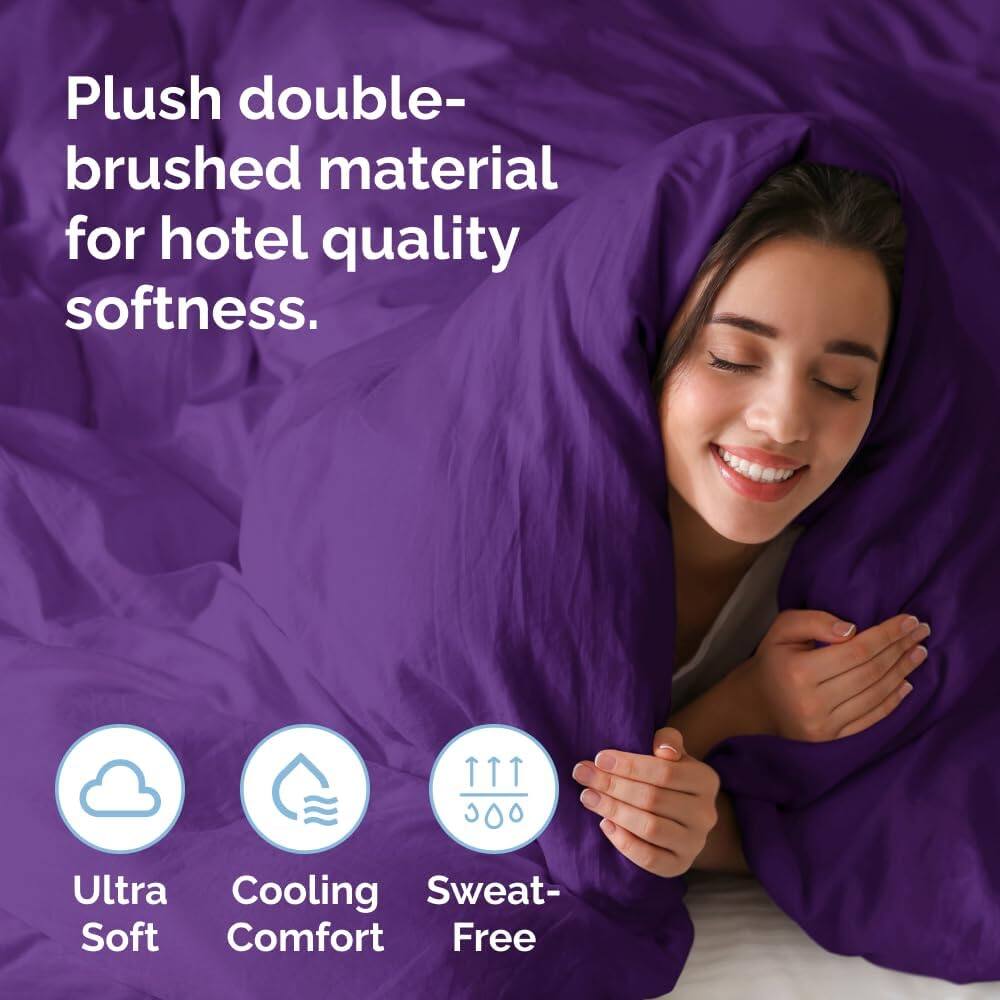 Plush double-brushed material for hotel quality softness.

- Ultra Soft
- Cooling Comfort
- Sweat-Free