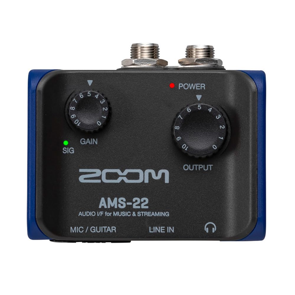 6 5 7 7 3 8 2 9 10 0 GAIN SIG  
POWER 5 6 4 1 3 8 2 6 1 10 0  
OUTPUT  
AMS-22 AUDIO I/F for MUSIC & STREAMING  
MIC / GUITAR  
LINE IN
