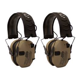 Walkers - Walker’s Razor Shooting Muffs (Distressed Flag) 2-Pack - Tan