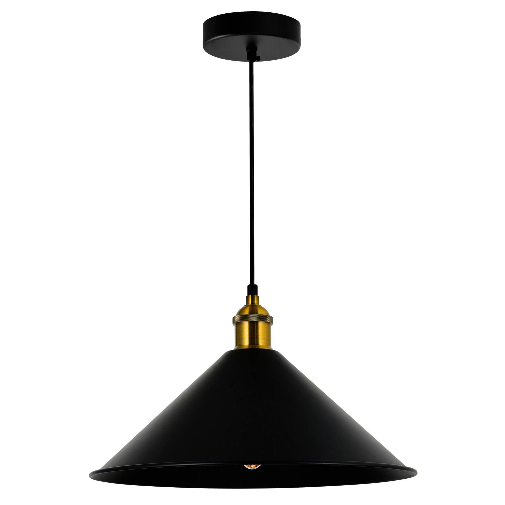 Front. CWI Lighting - Brave 1 Light Black Mini Pendant - Black.
