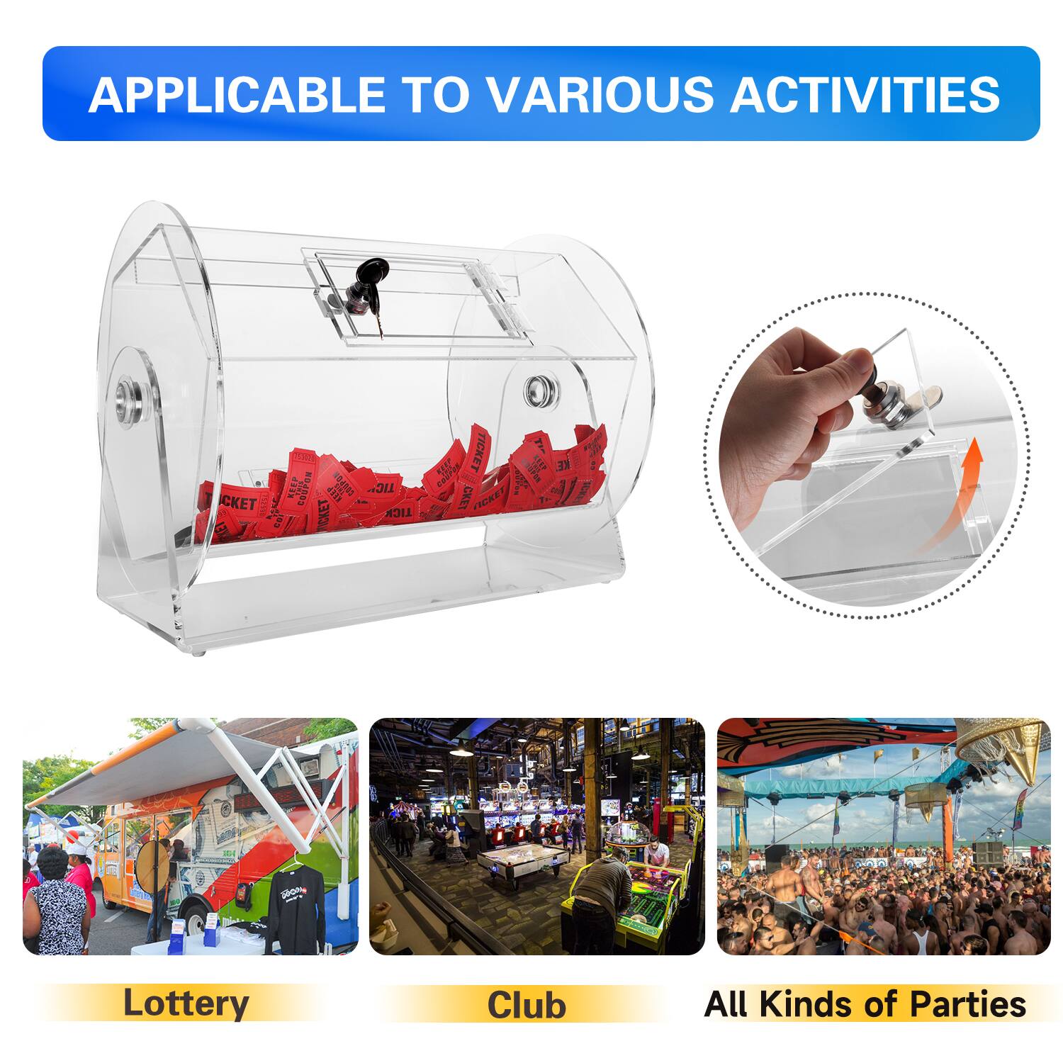 APPLICABLE TO VARIOUS ACTIVITIES Lottery Club All Kinds of Parties
