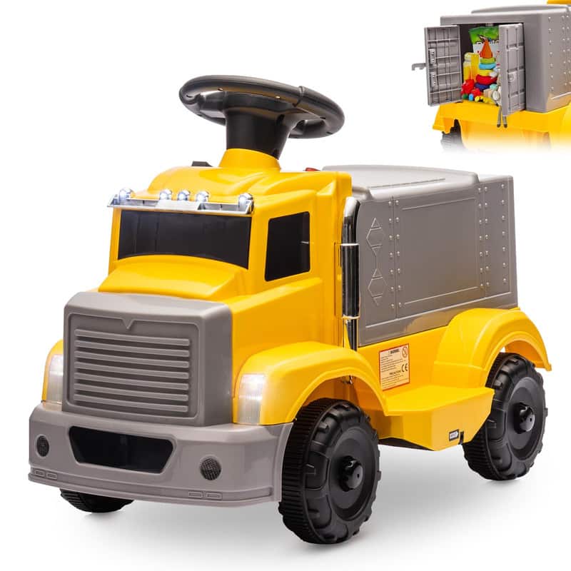 GARVEE - 6V Kids Ride-On Dump Truck,Electric Toy Car with Rechargeable Battery