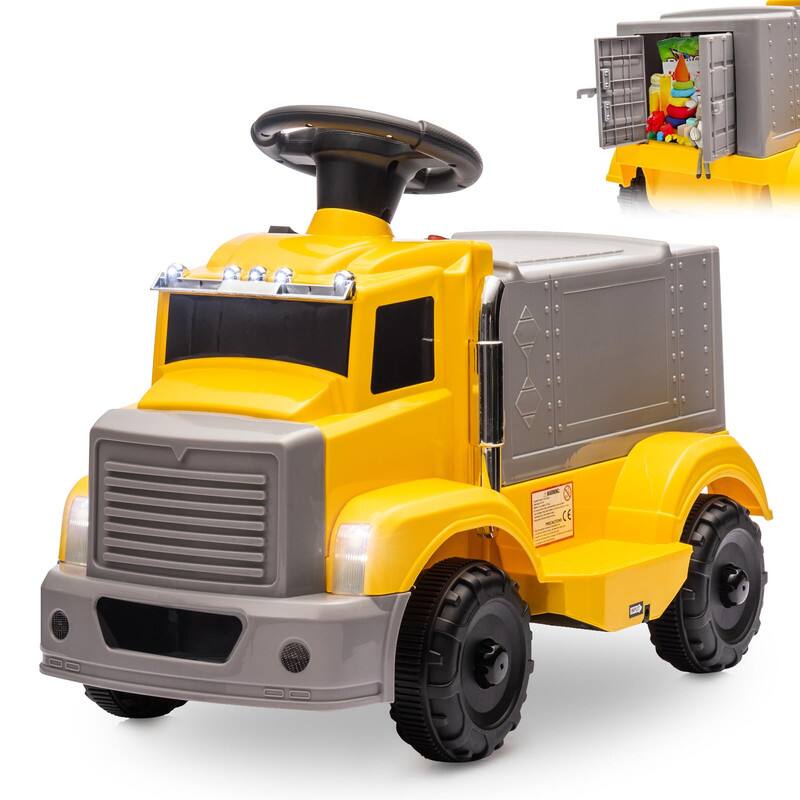 Front. Acekool - 6V Kids Ride-On Dump Truck,Electric Toy Car with Rechargeable Battery.