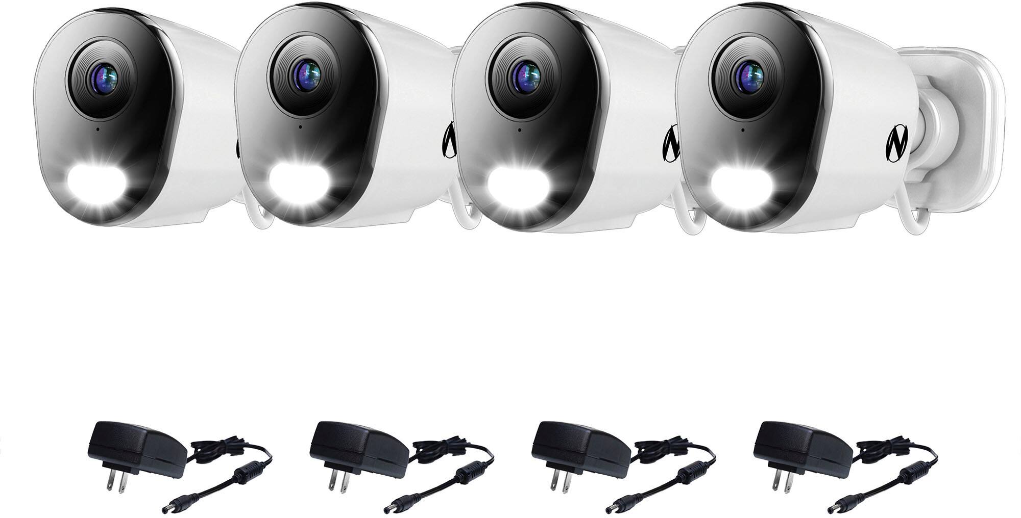 Alt View 17. Night Owl - 8-Channel, 4-Camera Indoor/Outdoor Plug-In Wi-Fi IP 4K 64GB Security System - White.