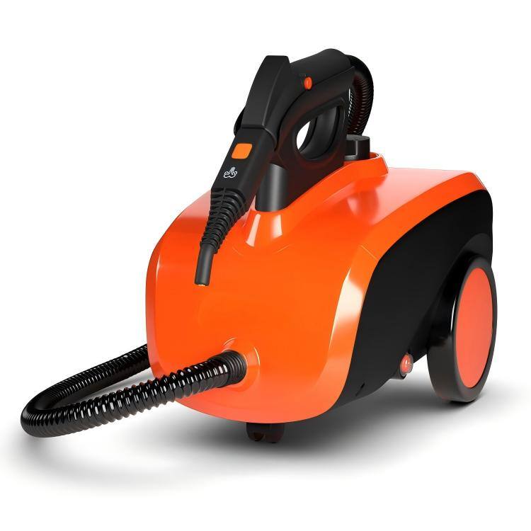 Angle. SKONYON - Heavy Duty Multipurpose Steam Cleaner with Accessories - Orange.