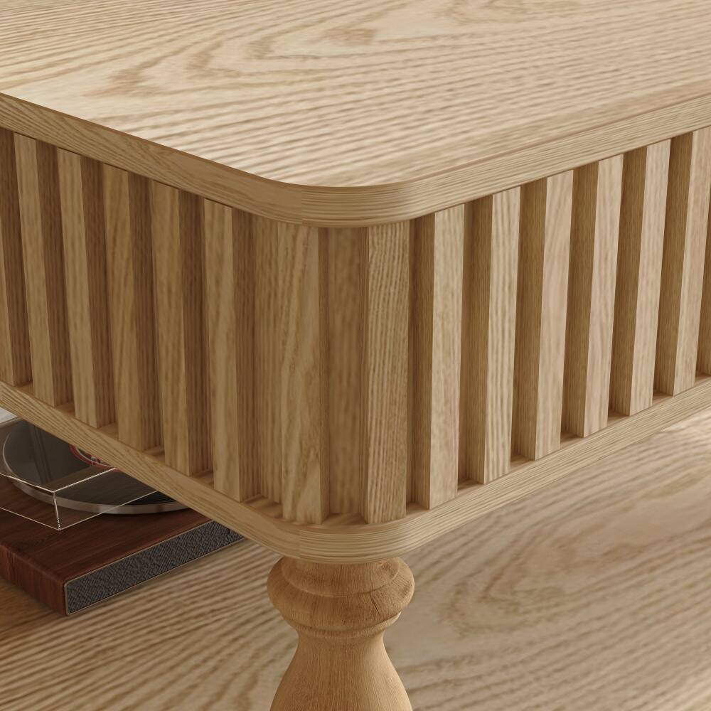 Alt View 8. Loheer - Loheer Square Lift Top Coffee Table, Natural Wood, 31.5 Inch - Natural Wood.