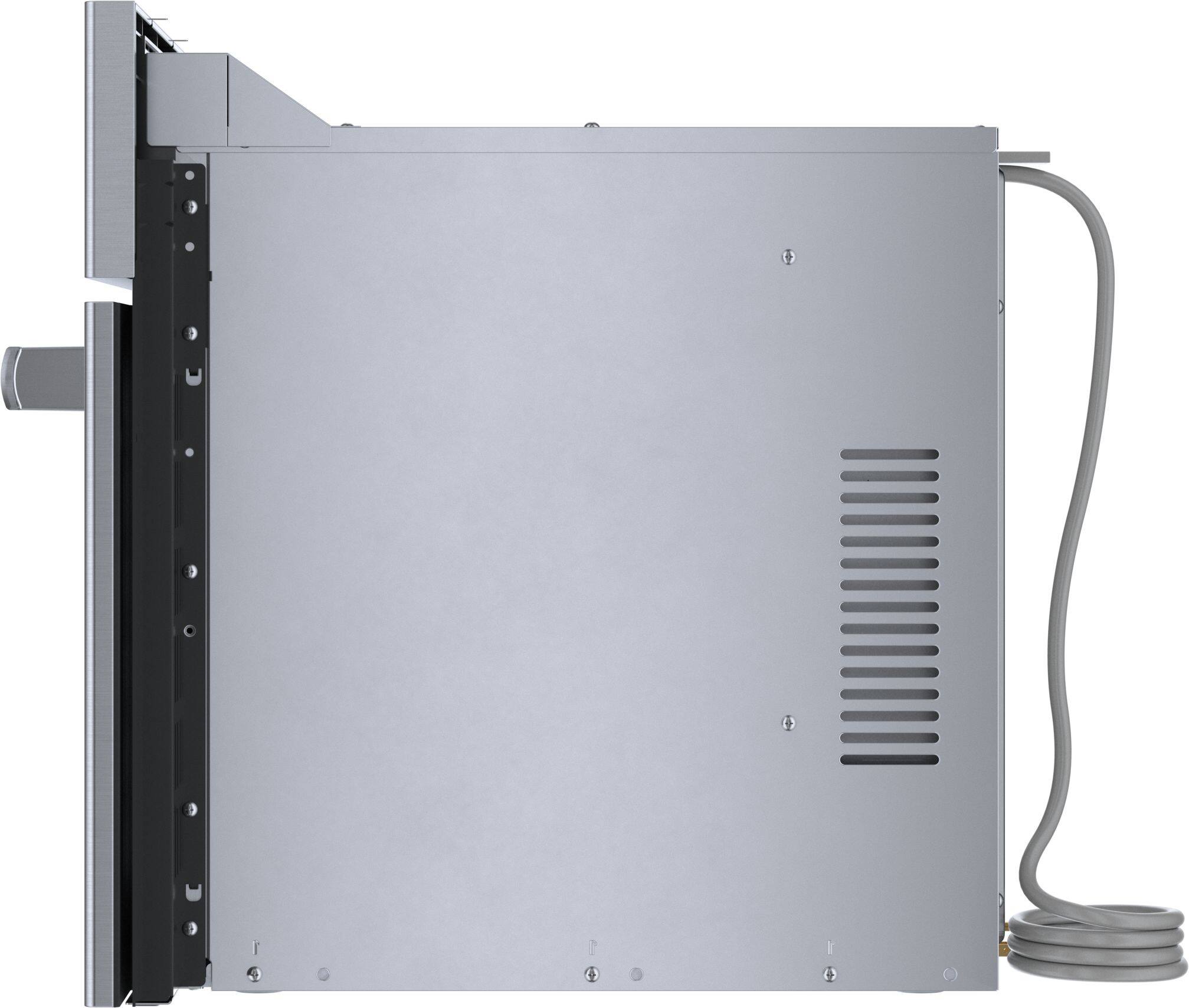 Left. Bosch - 500 Series 1.6 Cu. Ft. Built-In Microwave with Sensor Cooking - Stainless Steel.