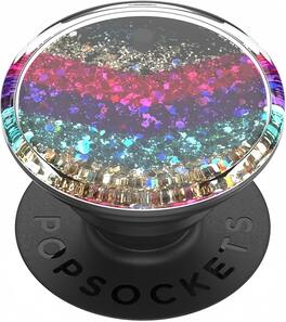 PopSockets - Luxe Glitter Phone Grip Stand Tidepool Chevron PopGrip - Multicolored