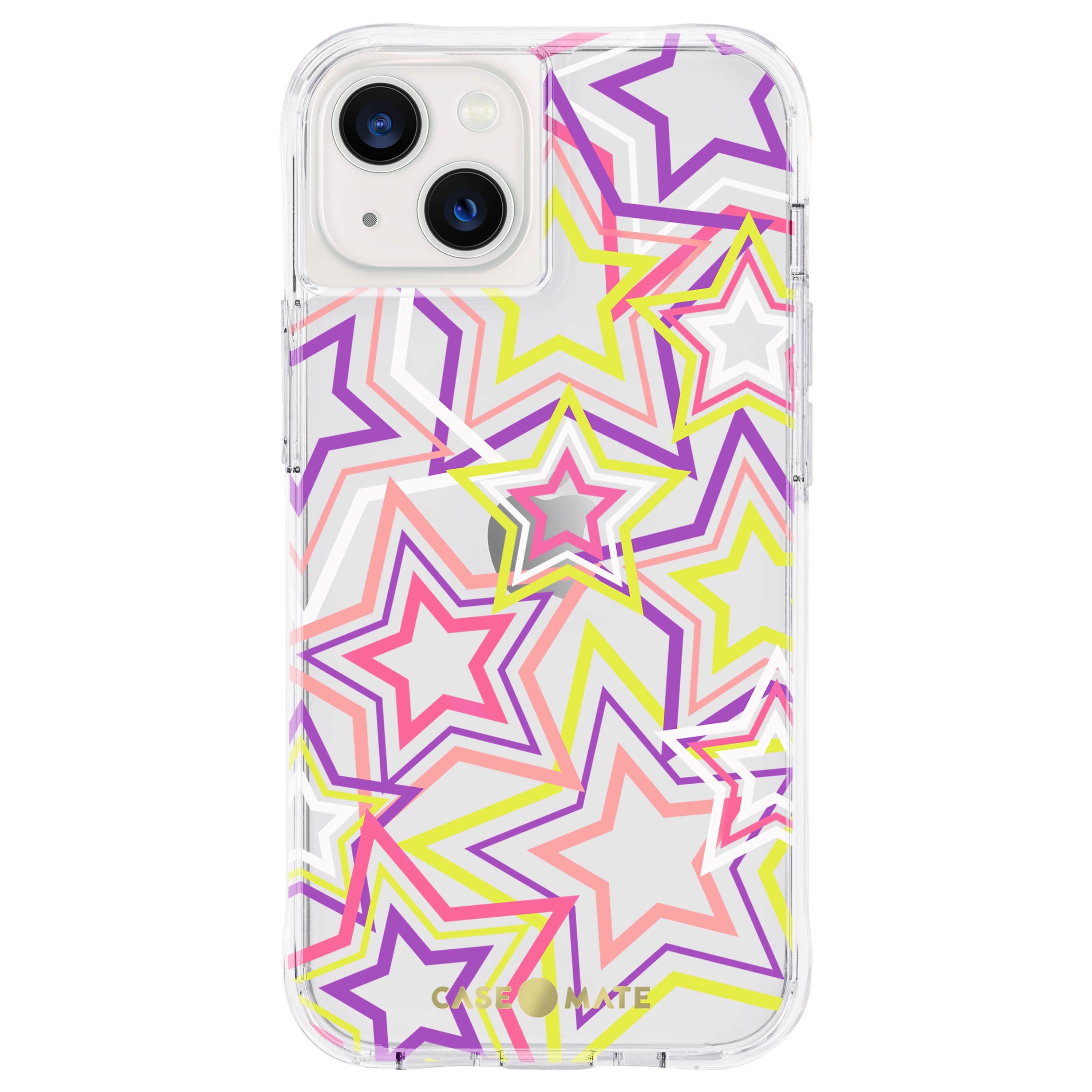 Front. Case-Mate - Print Hardshell Case for iPhone 13 - Neon Stars.