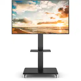 Rfiver - Suitable for 32 to 65 inch mobile TV stands - Blcak