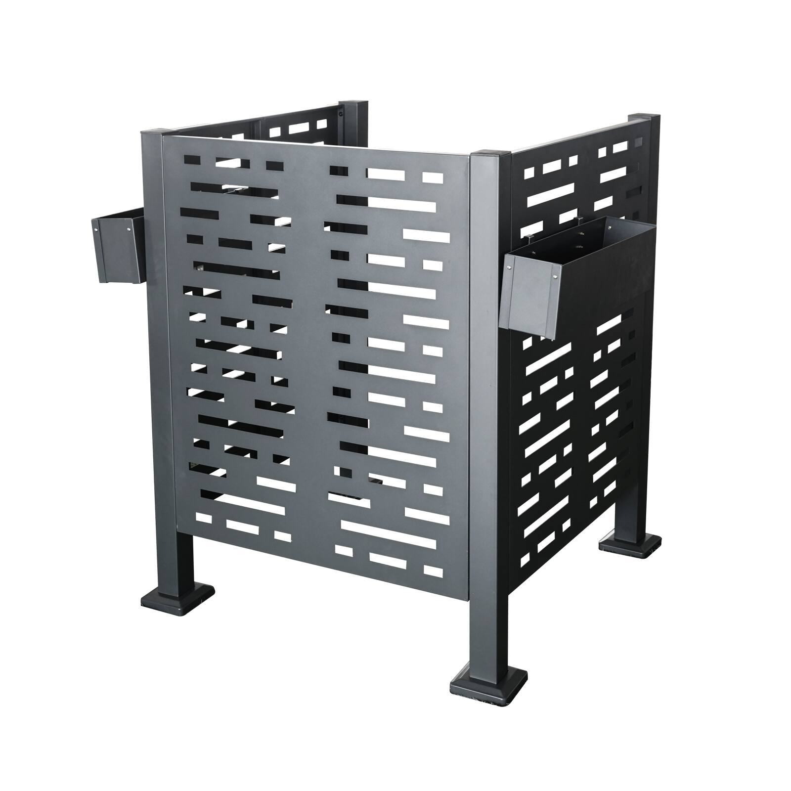 Back. Mondawe - 3ftx3ft Air Conditioner Fence for Outdoor Units - Charcoal.