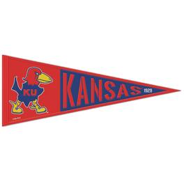 WinCraft - Kansas Jayhawks 13" x 32" Retro Logo Wool Pennant - Multicolor