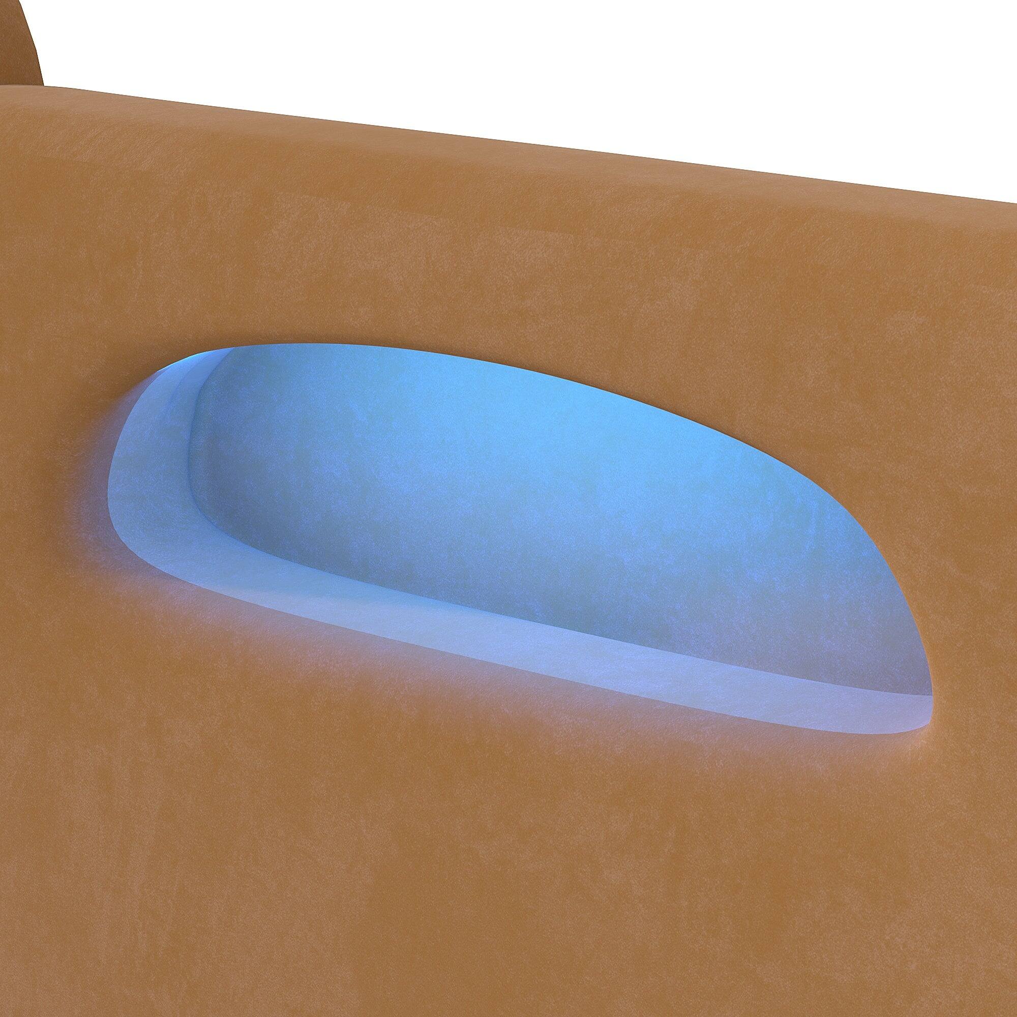 Alt View 1. Vecelo - Kids Princess Bed Frame with Crown Headboard, Upholstered Velvet Twin Bed for Girls - Retro Brown.