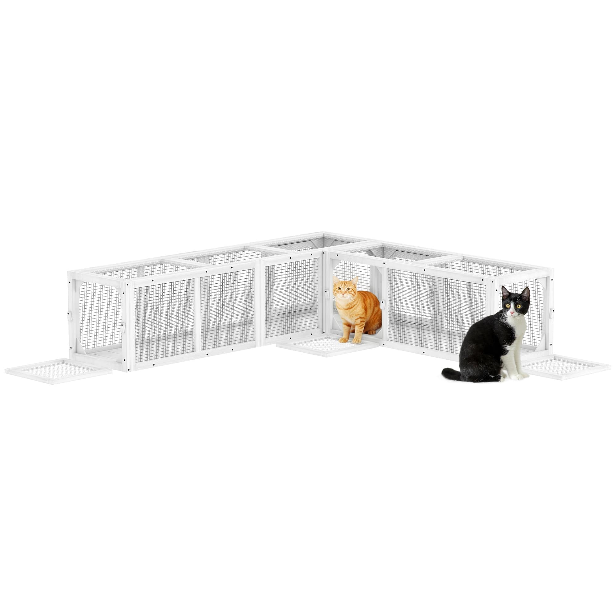"Pawhut - 98"" Cat Tunnel for Outdoor with Combinable Design - White" price history on PriceWatchPro