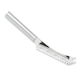 Rada - Cutlery 5.25-Inch Cheese Knife Serrated Stainless Steel Blade, Aluminum Handle - Silver
