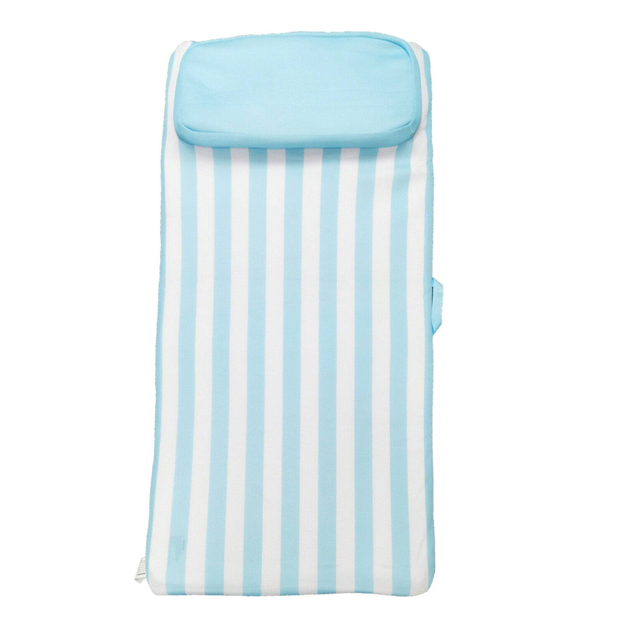 Alt View 1. COMFY FLOATS - Comfy Floats No Inflate Sun Bed Water Lounger Pool Float w/Pillow, Blue (3 Pack) - Teal.