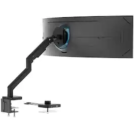 Mount-It! - Heavy‑Duty Full Motion Monitor Desk Mount with Gas Spring for Monitors up to 49” - Black