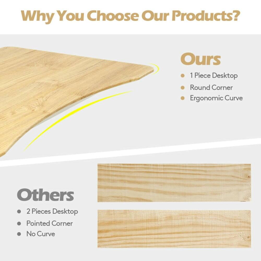 Why You Choose Our Products?

**Ours**
- 1 Piece Desktop
- Round Corner
- Ergonomic Curve

**Others**
- 2 Pieces Desktop
- Pointed Corner
- No Curve