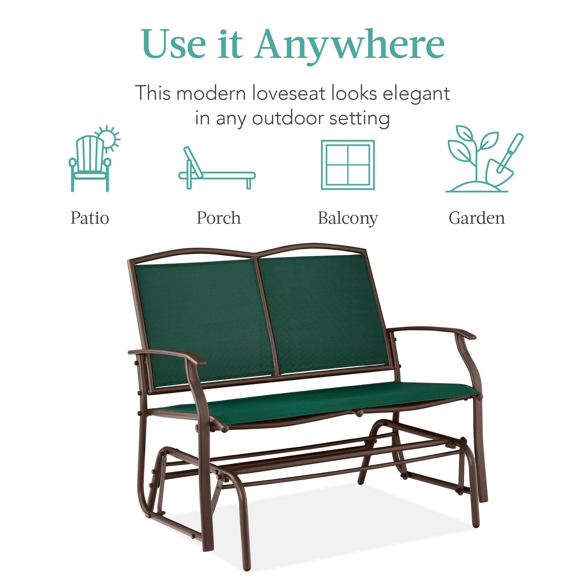 Use it Anywhere

This modern loveseat looks elegant in any outdoor setting

Patio  
Porch  
Balcony  
Garden