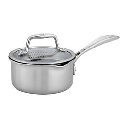 ZWILLING - Clad CFX 1-qt Ceramic Nonstick Saucepan - Stainless Steel