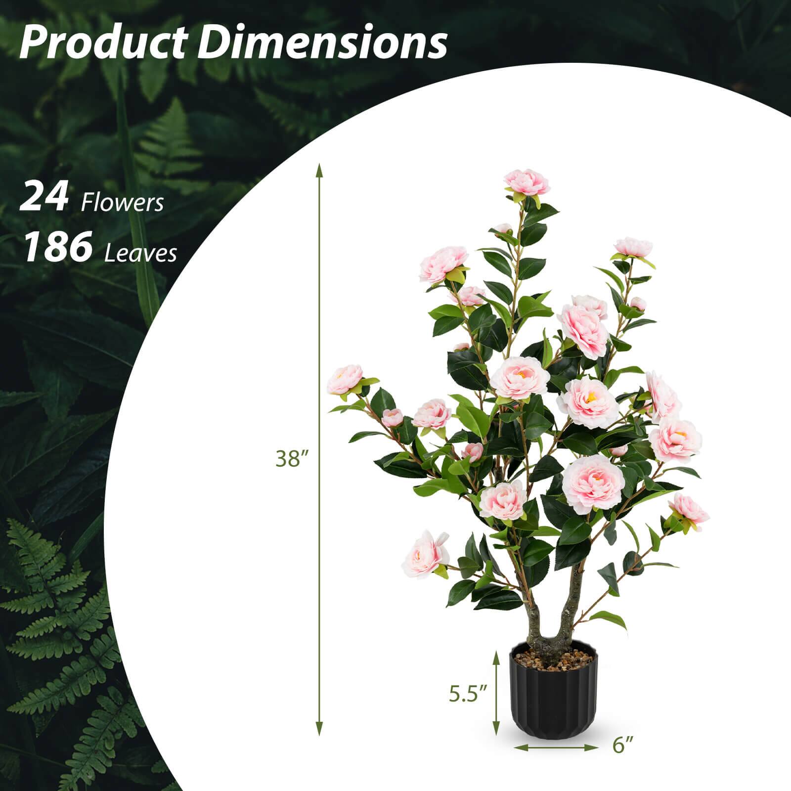 Product Dimensions  
24 Flowers  
186 Leaves  
38"  
5.5"  
6"
