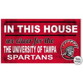 Jardine - University of Tampa Spartans 11'' x 20'' Indoor/Outdoor In This House Sign - Red