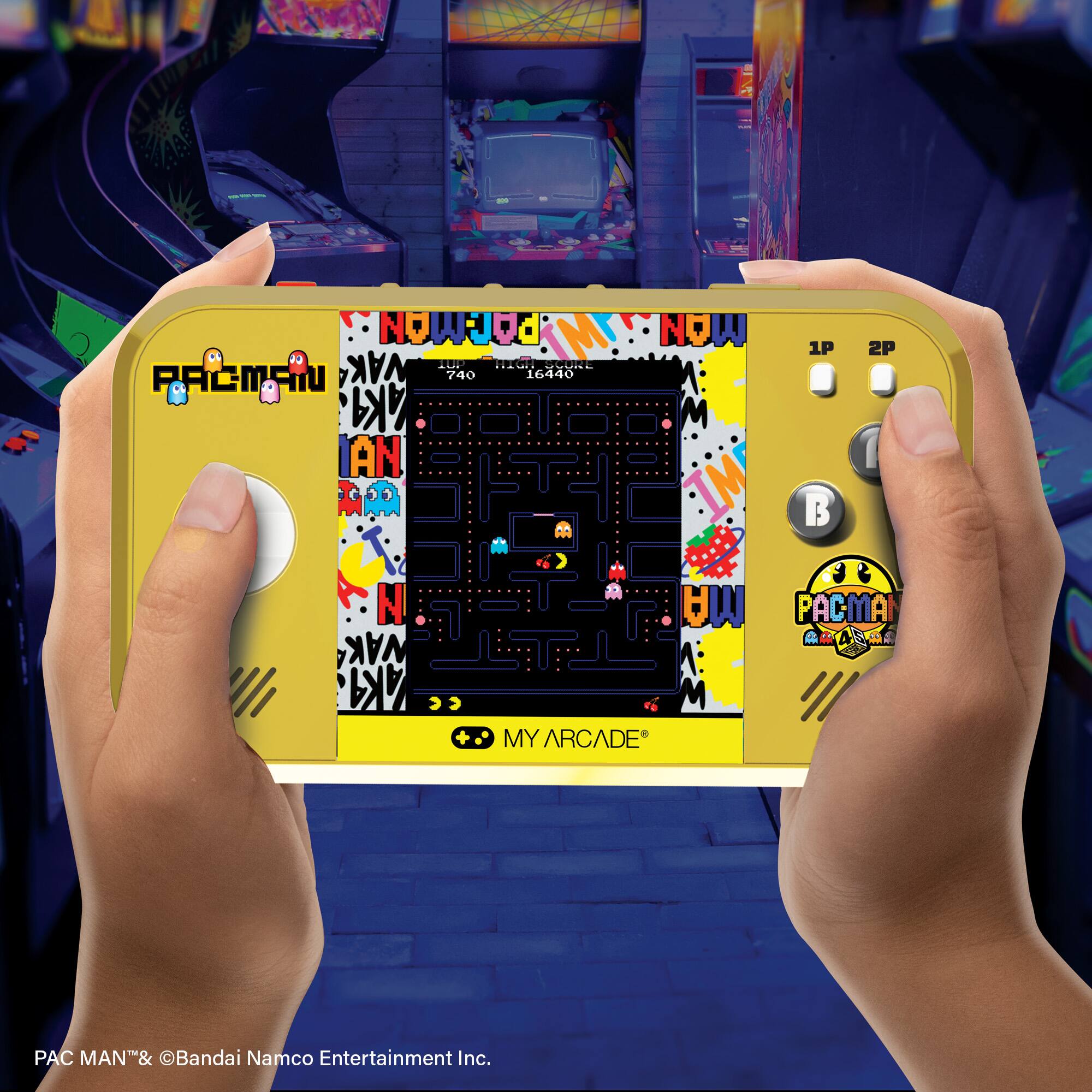 Pac Man 45th Anniversary Pocket Player Max Portable Handheld