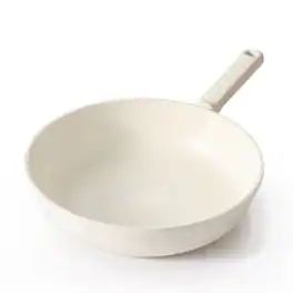 SENSARTE - 12" Nonstick Ceramic Frying Pan Skillet, Induction Omelette Pan, Healthy Cookware with Stay-Cool Handle, Dishwasher Safe - White