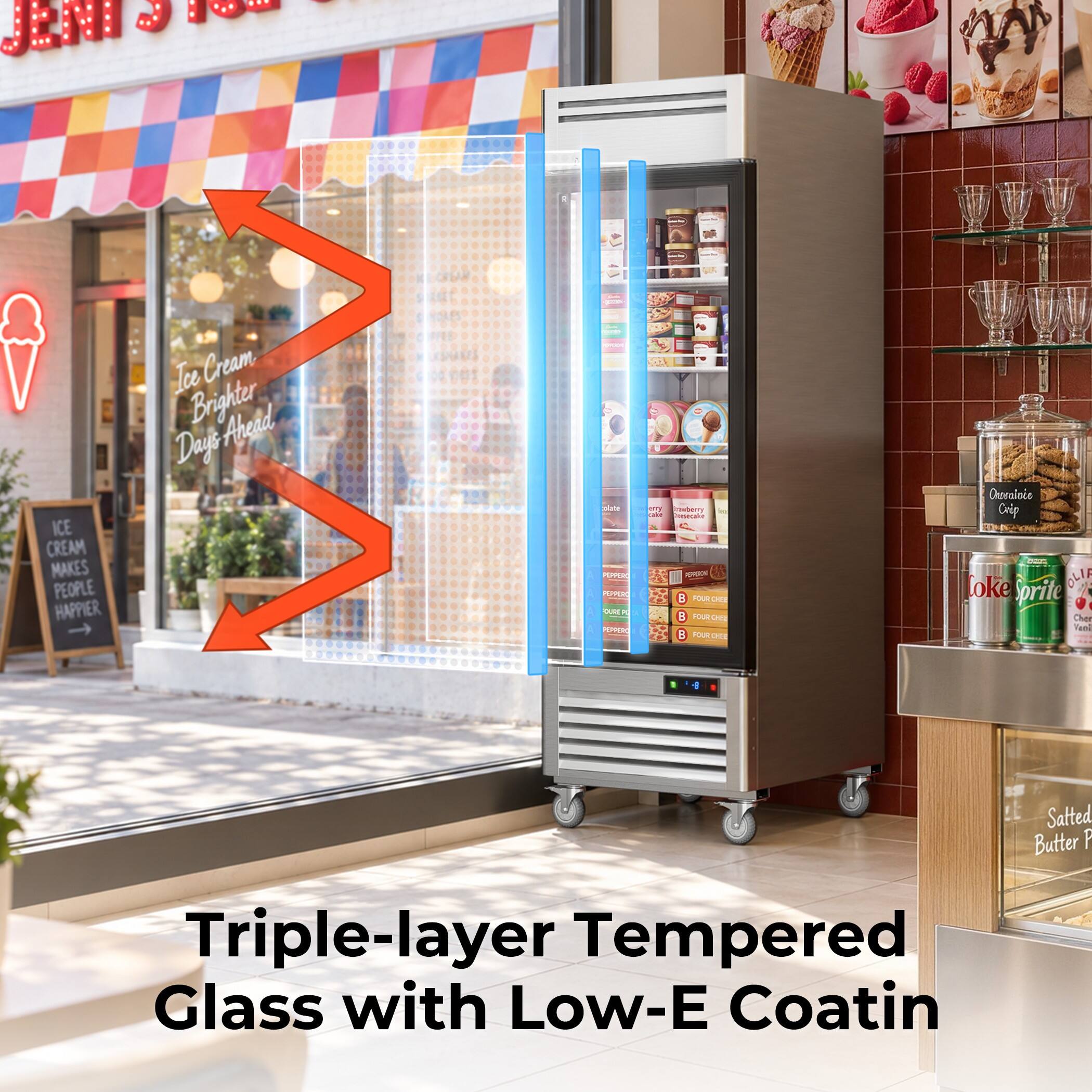 Jgm  
ICE CREAM MAKES PEOPLE HAPPIER  
In Cream Brighter Ahead Days  
plate PEPPERIC PEPPERO DURE  PEPPERS  
my rawberry CARD asseate  B POUR CHEE B POUR  B POUR 20  
Chocoloie Crip loke prite OLIA Cher Yan  
I  
Satted Butter P  
Triple-layer Tempered Glass with Low-E Coating
