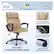 Angle. Serta - Hannah Upholstered Executive Office Chair with Headrest Pillow - Soft Plush - Beige.