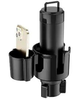 Basix by iOttie Adjustable Dual Cup Holder Expander for Car, Fits Stanley 40oz Tumblers, Bottles & Mugs, Phone Holder - Black