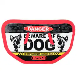 Battle Sports - Youth "Beware of Dog 2.0" Back Plate - Black/White